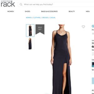 Designer - Go Couture thigh slit racerback dress